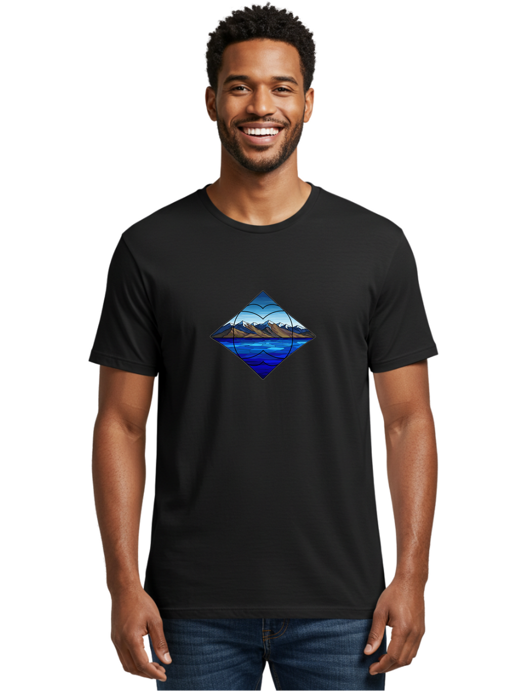 Lake-And-Mountains Men'S Graphic Tee, 100% Cotton, Comfortable Casual Summer Wear, Machine Washable, Vintage Camera, Old Camera, Antique Camera, Black Camera, Classic Photography, Photography Equipment, Nostalgic Device, Film Camera, Bag677