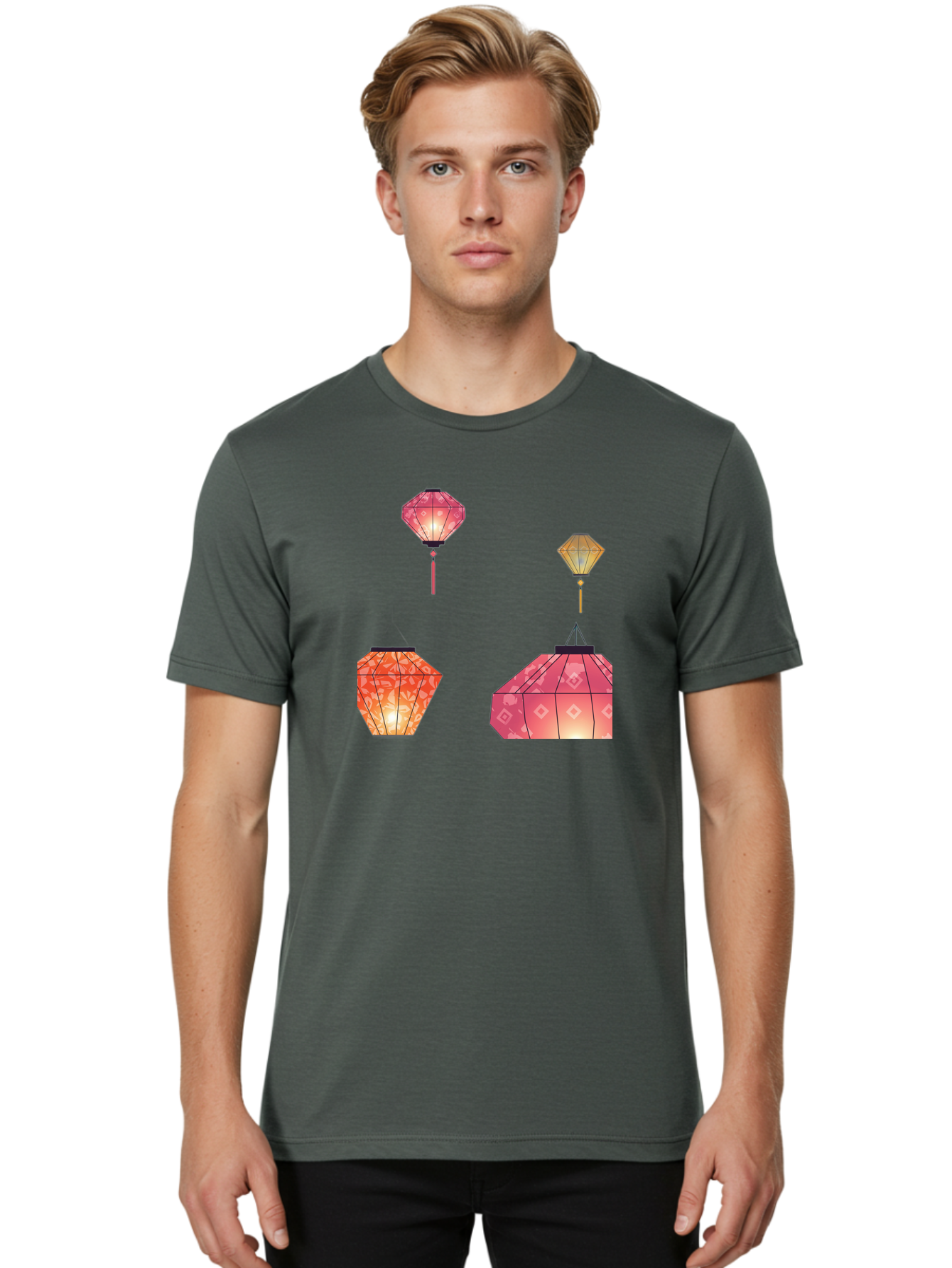 Lanterns Men'S Graphic Tee, 100% Cotton, Comfortable Casual Summer Wear, Machine Washable, Vintage Camera, Old Camera, Antique Camera, Black Camera, Classic Photography, Photography Equipment, Nostalgic Device, Film Camera, Camera Art Bag678