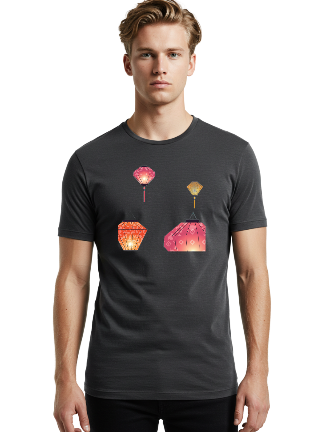 Lanterns Men'S Graphic Tee, 100% Cotton, Comfortable Casual Summer Wear, Machine Washable, Vintage Camera, Old Camera, Antique Camera, Black Camera, Classic Photography, Photography Equipment, Nostalgic Device, Film Camera, Camera Art Bag678
