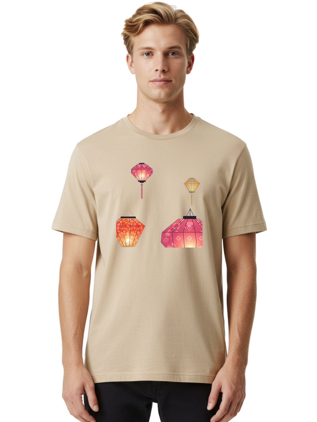 Lanterns Men'S Graphic Tee, 100% Cotton, Comfortable Casual Summer Wear, Machine Washable, Vintage Camera, Old Camera, Antique Camera, Black Camera, Classic Photography, Photography Equipment, Nostalgic Device, Film Camera, Camera Art Bag678