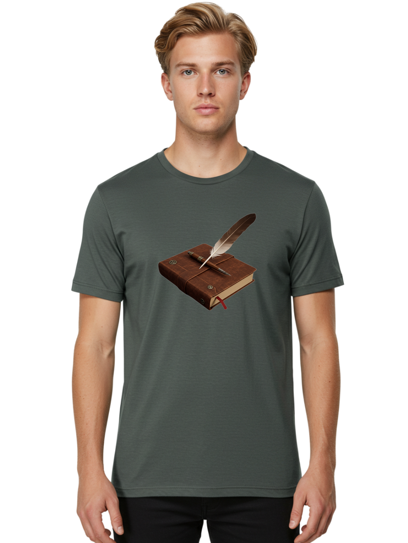 Leather-Journal Men'S Graphic Tee, 100% Cotton, Comfortable Casual Summer Wear, Machine Washable, Vintage Camera, Old Camera, Antique Camera, Black Camera, Classic Photography, Photography Equipment, Nostalgic Device, Film Camera, Camera Art Bag687