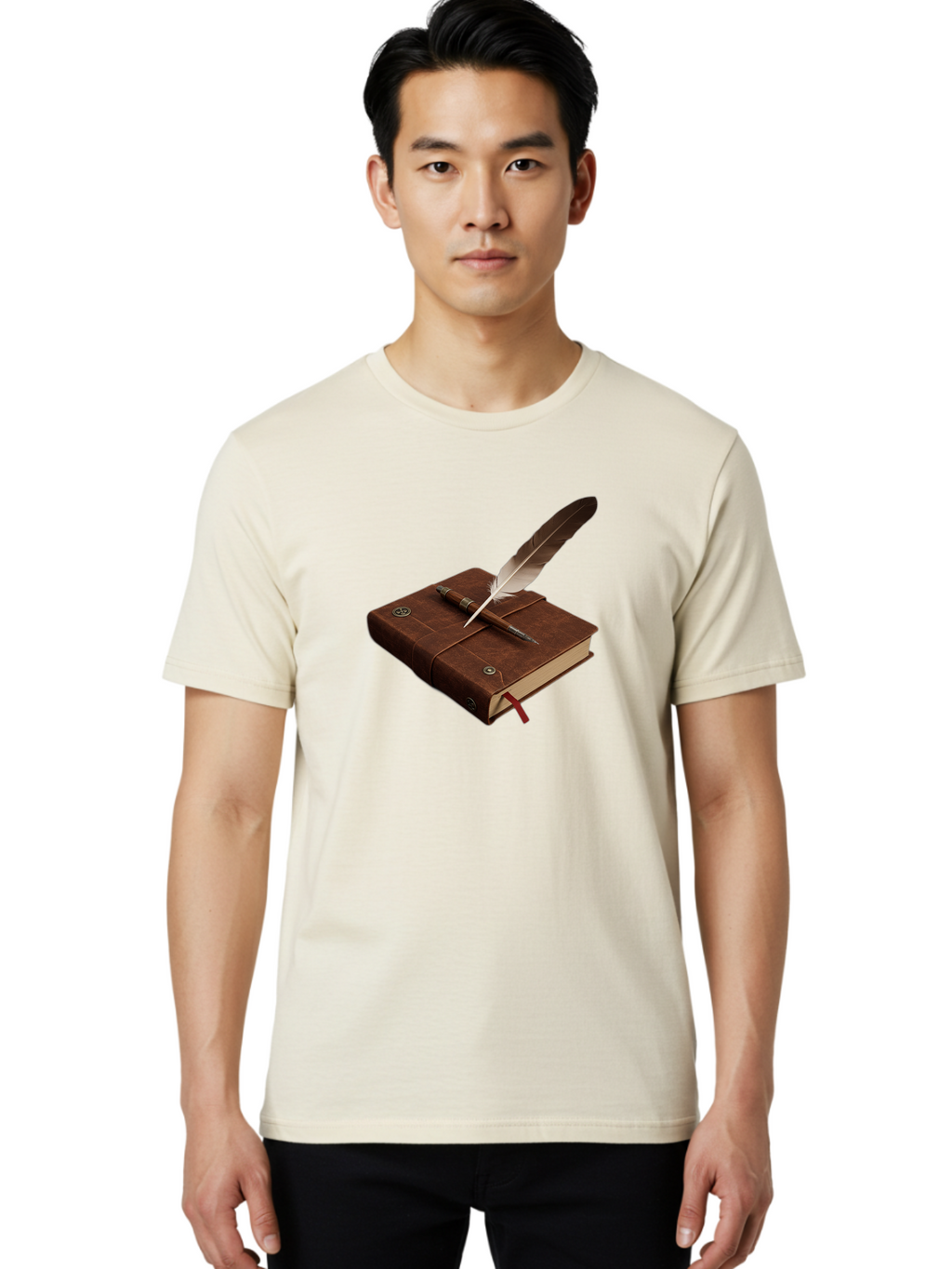 Leather-Journal Men'S Graphic Tee, 100% Cotton, Comfortable Casual Summer Wear, Machine Washable, Vintage Camera, Old Camera, Antique Camera, Black Camera, Classic Photography, Photography Equipment, Nostalgic Device, Film Camera, Camera Art Bag687