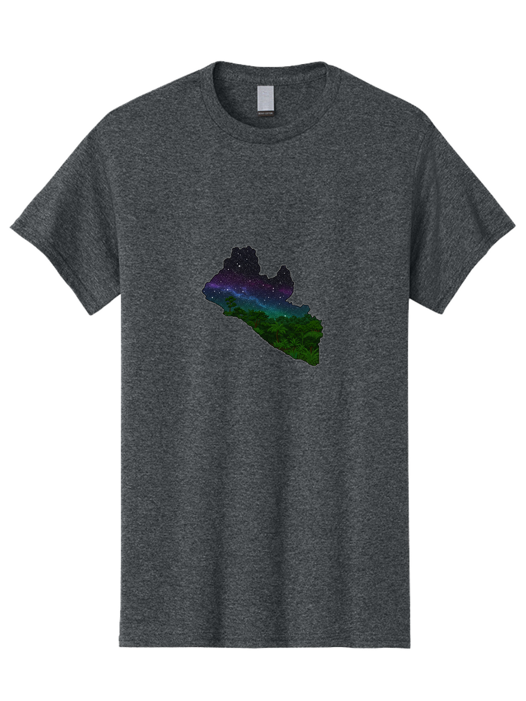 Liberia-Night-Sky Men'S Graphic Tee, 100% Cotton, Comfortable Casual Summer Wear, Machine Washable, Vintage Camera, Old Camera, Antique Camera, Black Camera, Classic Photography, Photography Equipment, Nostalgic Device, Film Camera, Camera Art Bag692