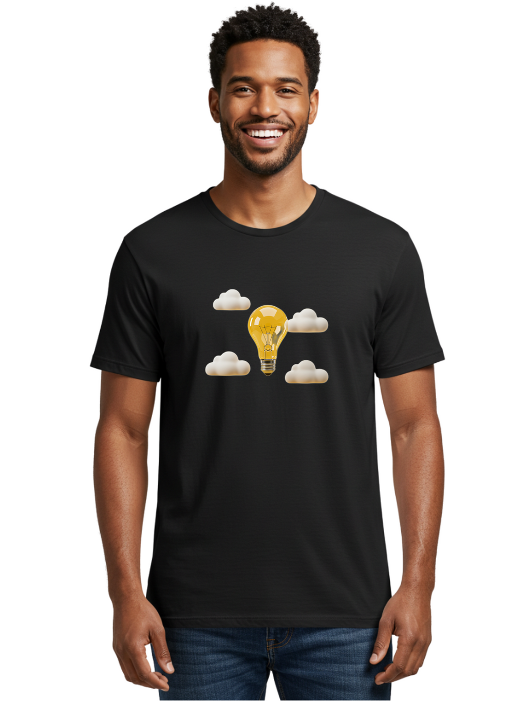 Light-Bulb Men'S Graphic Tee, 100% Cotton, Comfortable Casual Summer Wear, Machine Washable, Vintage Camera, Old Camera, Antique Camera, Black Camera, Classic Photography, Photography Equipment, Nostalgic Device, Film Camera, Camera Art Bag696