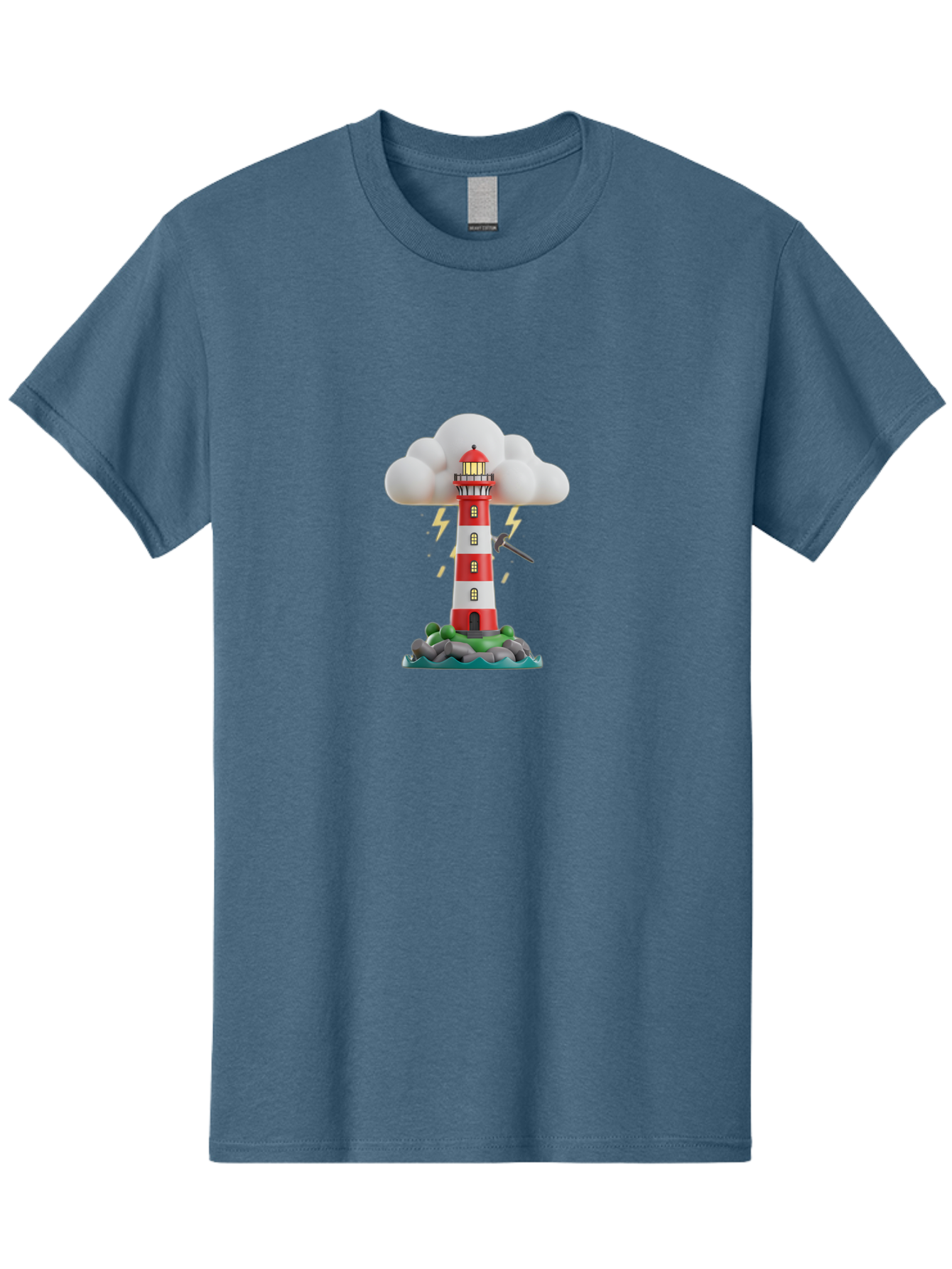 Lighthouse-10 Men'S Graphic Tee, 100% Cotton, Comfortable Casual Summer Wear, Machine Washable, Vintage Camera, Old Camera, Antique Camera, Black Camera, Classic Photography, Photography Equipment, Nostalgic Device, Film Camera, Camera Art Bag699