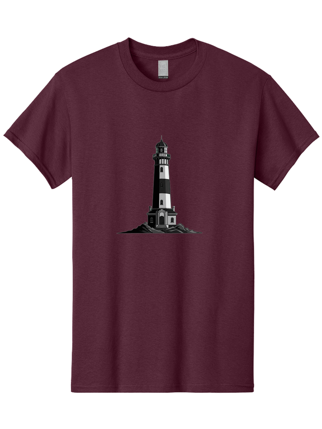 Lighthouse-11 Men'S Graphic Tee, 100% Cotton, Comfortable Casual Summer Wear, Machine Washable, Vintage Camera, Old Camera, Antique Camera, Black Camera, Classic Photography, Photography Equipment, Nostalgic Device, Film Camera, Camera Art Bag700