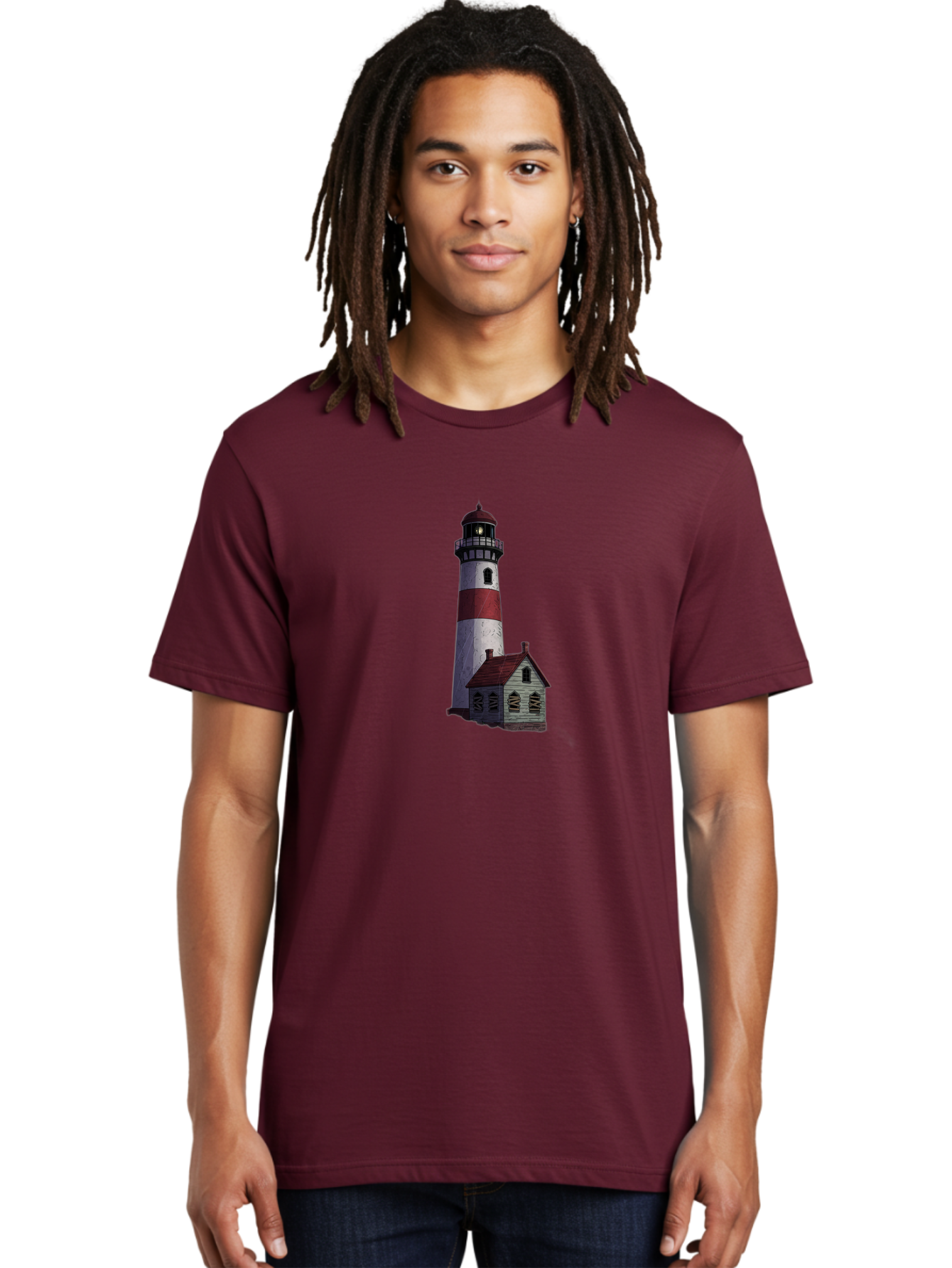 Lighthouse-12 Men'S Graphic Tee, 100% Cotton, Comfortable Casual Summer Wear, Machine Washable, Vintage Camera, Old Camera, Antique Camera, Black Camera, Classic Photography, Photography Equipment, Nostalgic Device, Film Camera, Camera Art Bag701