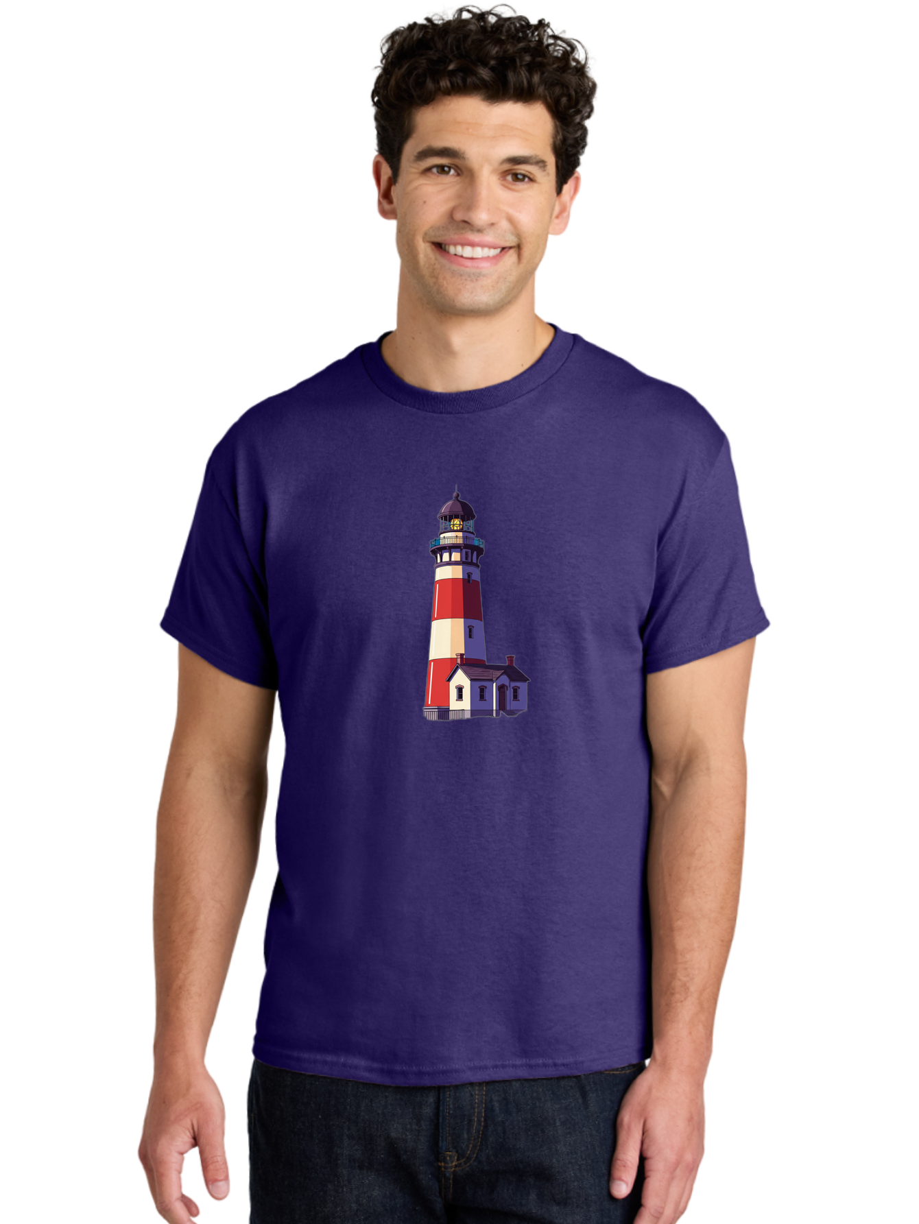 Lighthouse-15 Men'S Graphic Tee, 100% Cotton, Comfortable Casual Summer Wear, Machine Washable, Vintage Camera, Old Camera, Antique Camera, Black Camera, Classic Photography, Photography Equipment, Nostalgic Device, Film Camera, Camera Art Bag704