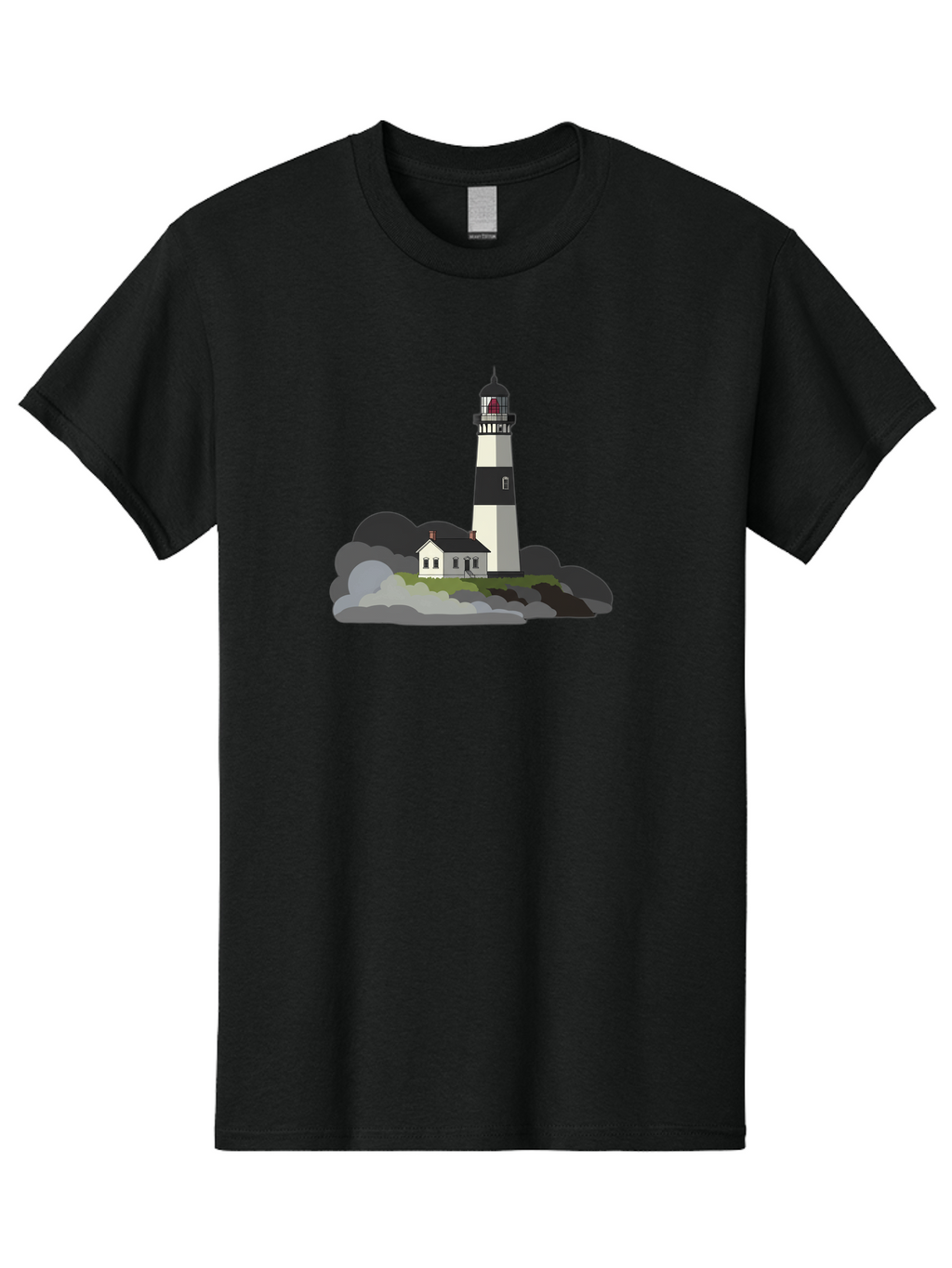 Lighthouse-3 Men'S Graphic Tee, 100% Cotton, Comfortable Casual Summer Wear, Machine Washable, Vintage Camera, Old Camera, Antique Camera, Black Camera, Classic Photography, Photography Equipment, Nostalgic Device, Film Camera, Camera Art Bag707