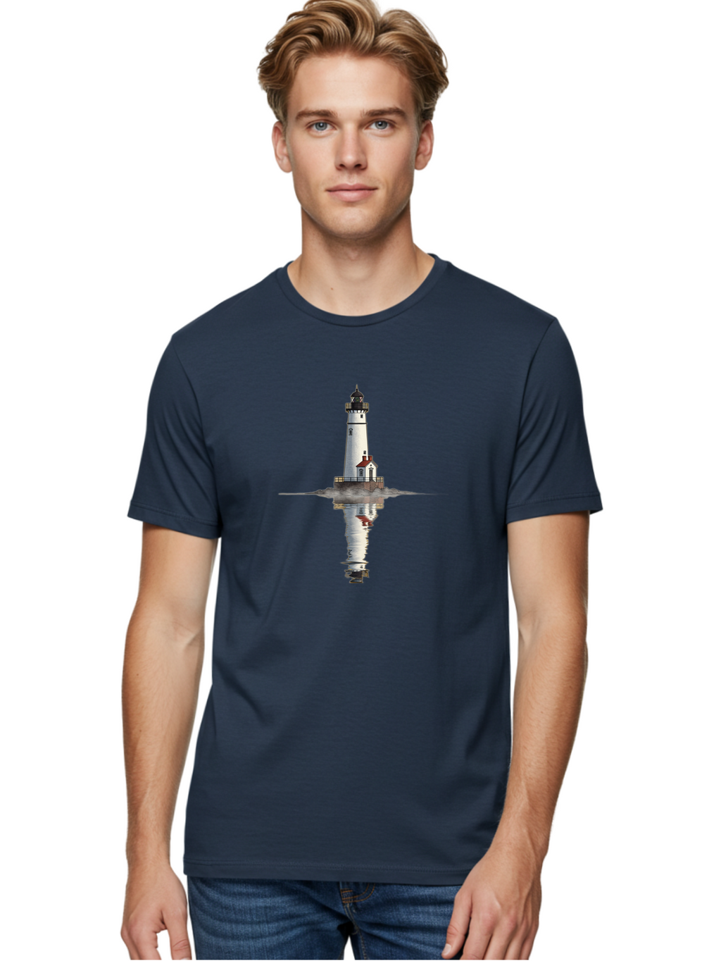 Lighthouse-5 Men'S Graphic Tee, 100% Cotton, Comfortable Casual Summer Wear, Machine Washable, Vintage Camera, Old Camera, Antique Camera, Black Camera, Classic Photography, Photography Equipment, Nostalgic Device, Film Camera, Camera Art Bag709