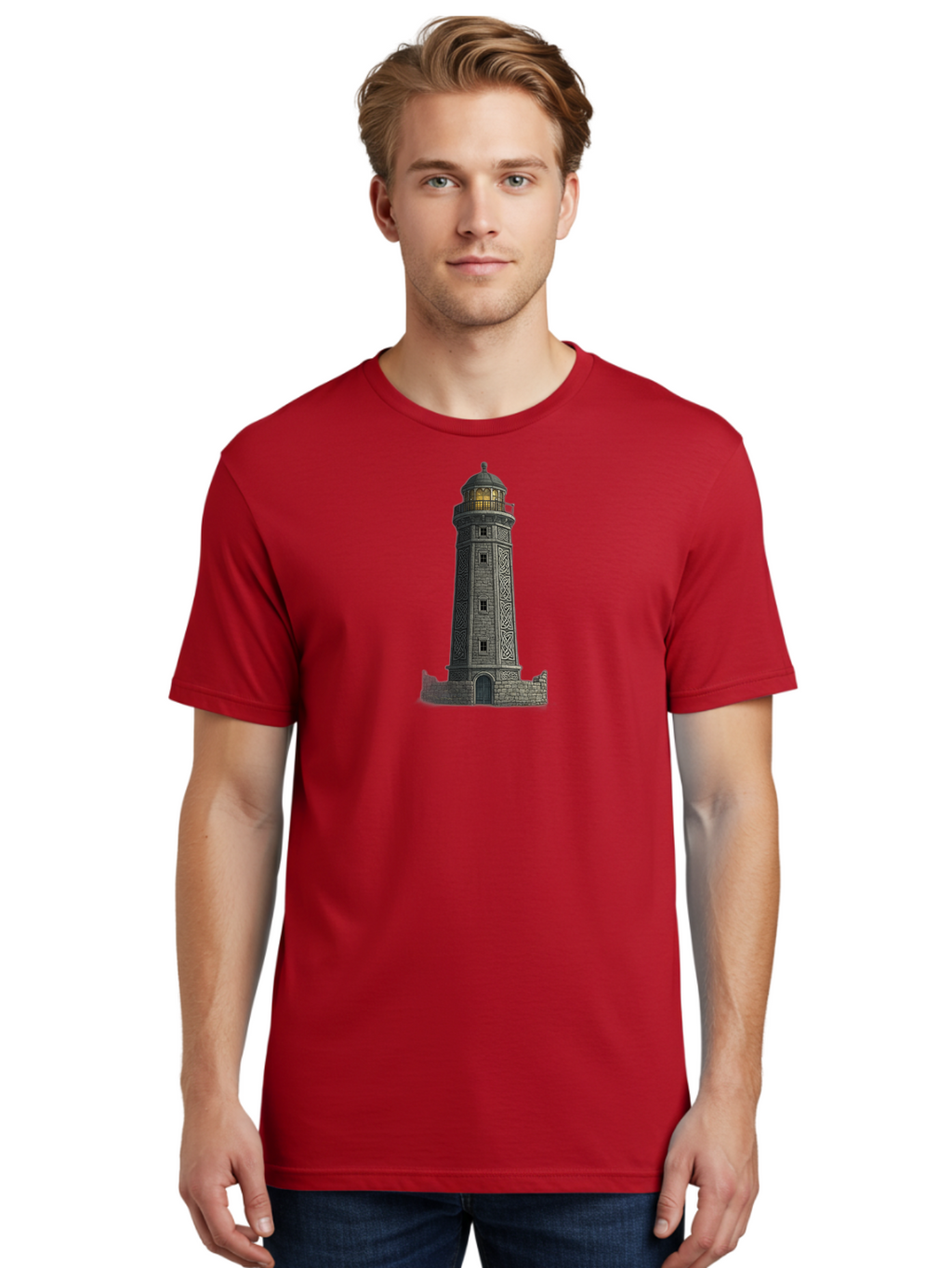 Lighthouse-7 Men'S Graphic Tee, 100% Cotton, Comfortable Casual Summer Wear, Machine Washable, Vintage Camera, Old Camera, Antique Camera, Black Camera, Classic Photography, Photography Equipment, Nostalgic Device, Film Camera, Camera Art Bag711