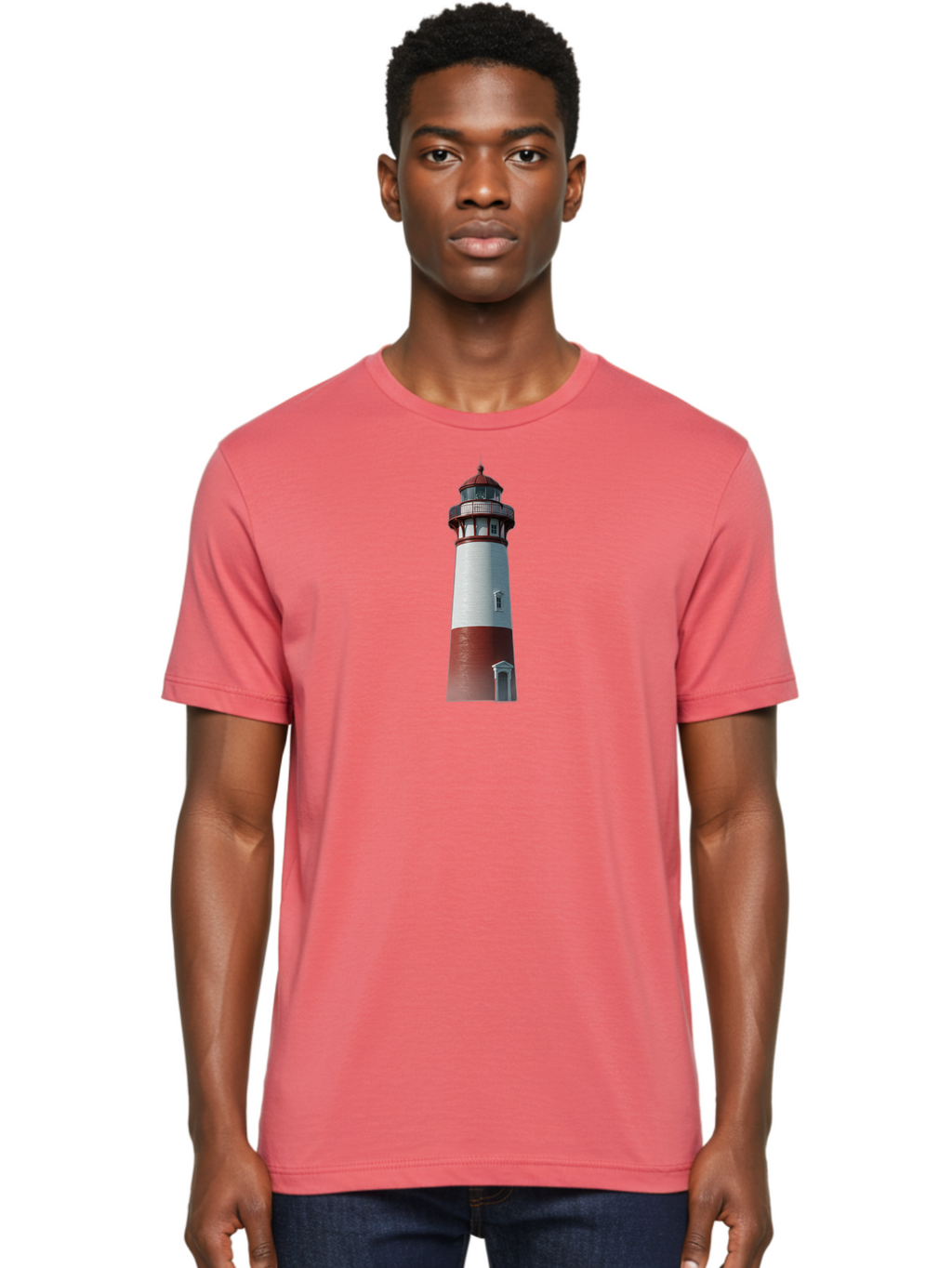 Lighthouse-8 Men'S Graphic Tee, 100% Cotton, Comfortable Casual Summer Wear, Machine Washable, Vintage Camera, Old Camera, Antique Camera, Black Camera, Classic Photography, Photography Equipment, Nostalgic Device, Film Camera, Camera Art Bag712