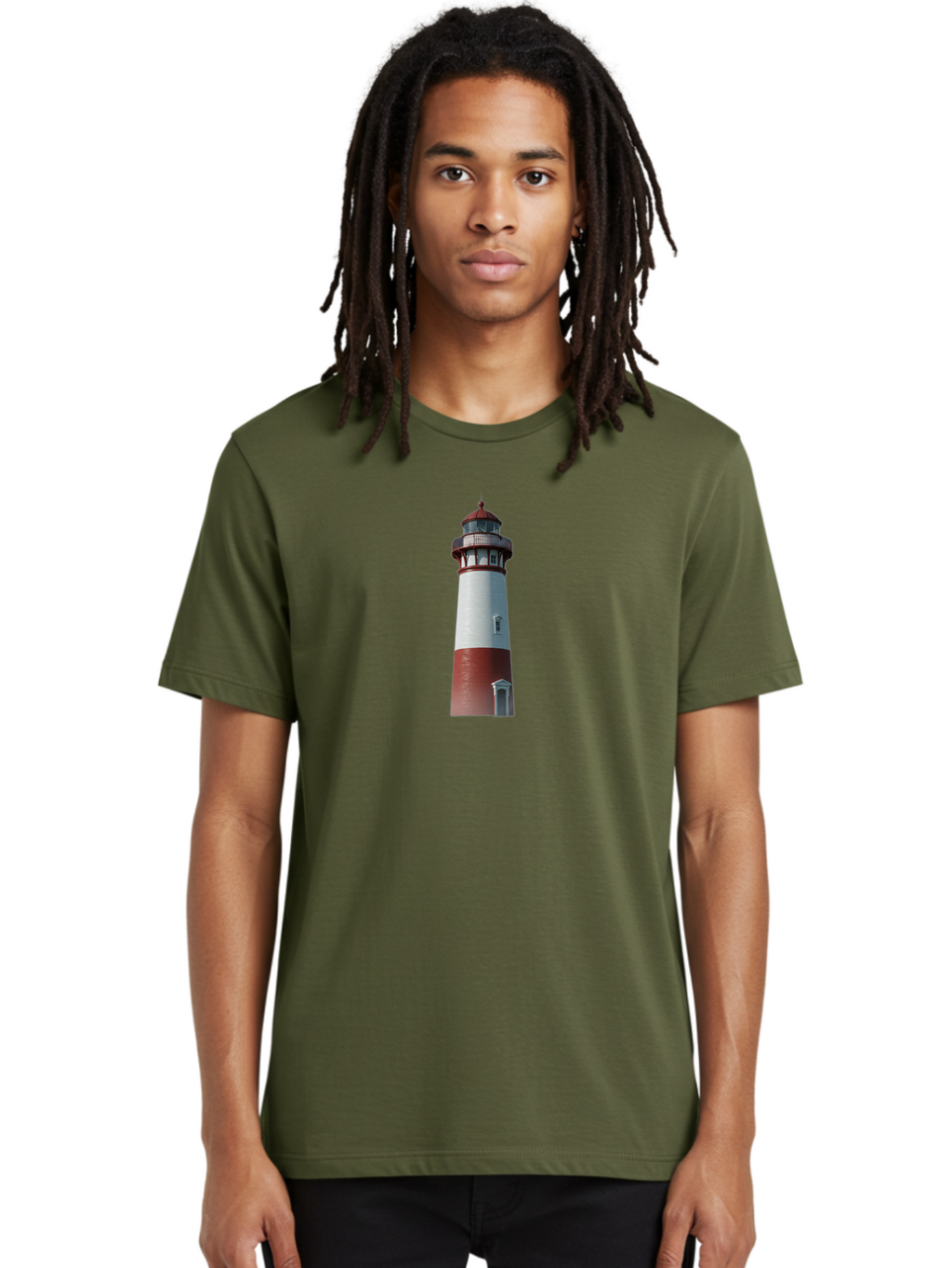 Lighthouse-8 Men'S Graphic Tee, 100% Cotton, Comfortable Casual Summer Wear, Machine Washable, Vintage Camera, Old Camera, Antique Camera, Black Camera, Classic Photography, Photography Equipment, Nostalgic Device, Film Camera, Camera Art Bag712