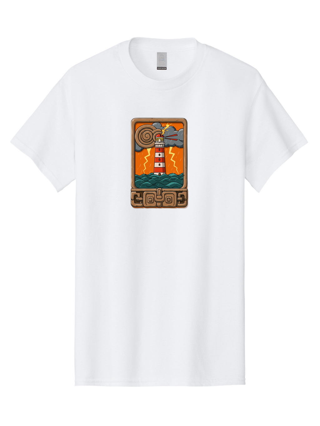 Lighthouse-Icon Men'S Graphic Tee, 100% Cotton, Comfortable Casual Summer Wear, Machine Washable, Vintage Camera, Old Camera, Antique Camera, Black Camera, Classic Photography, Photography Equipment, Nostalgic Device, Film Camera, Camera Art Bag720