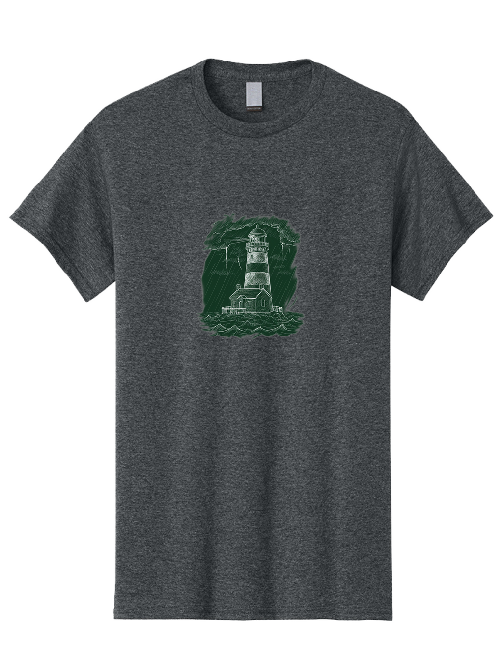 Lighthouse-In-Storm-1 Men'S Graphic Tee, 100% Cotton, Comfortable Casual Summer Wear, Machine Washable, Vintage Camera, Old Camera, Antique Camera, Black Camera, Classic Photography, Photography Equipment, Nostalgic Device, Film Camera, Bag721