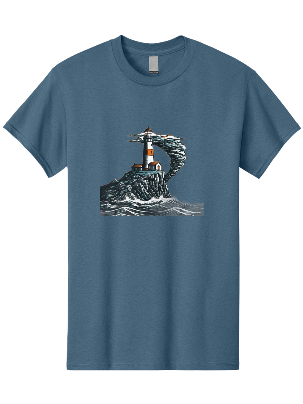 Lighthouse-In-Storm Men'S Graphic Tee, 100% Cotton, Comfortable Casual Summer Wear, Machine Washable, Vintage Camera, Old Camera, Antique Camera, Black Camera, Classic Photography, Photography Equipment, Nostalgic Device, Film Camera, Bag722