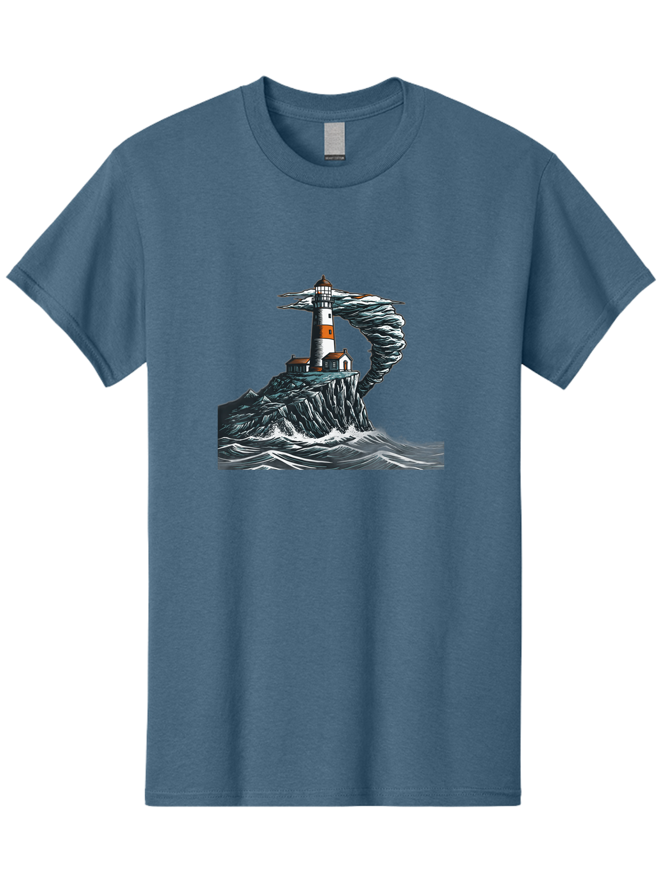 Lighthouse-In-Storm Men'S Graphic Tee, 100% Cotton, Comfortable Casual Summer Wear, Machine Washable, Vintage Camera, Old Camera, Antique Camera, Black Camera, Classic Photography, Photography Equipment, Nostalgic Device, Film Camera, Bag722