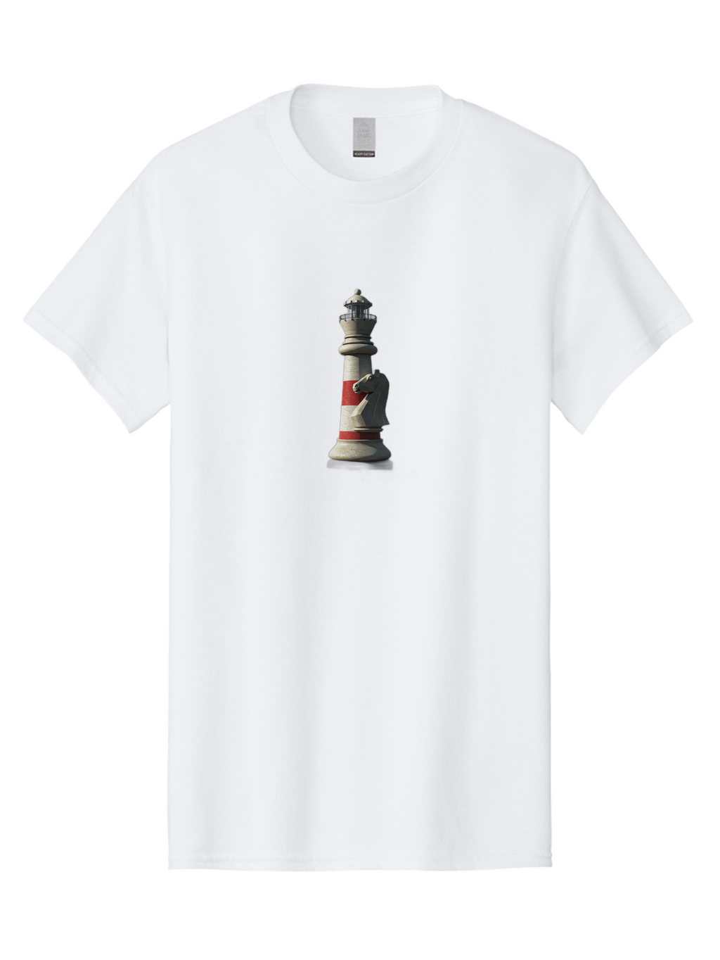 Lighthouse-Knight-Chess-Piece Men'S Graphic Tee, 100% Cotton, Comfortable Casual Summer Wear, Machine Washable, Vintage Camera, Old Camera, Antique Camera, Black Camera, Classic Photography, Photography Equipment, Nostalgic Device, Bag723
