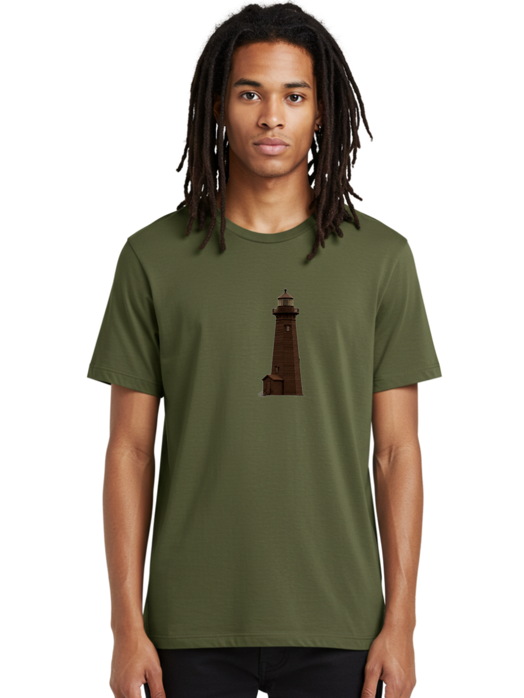 Lighthouse Men'S Graphic Tee, 100% Cotton, Comfortable Casual Summer Wear, Machine Washable, Vintage Camera, Old Camera, Antique Camera, Black Camera, Classic Photography, Photography Equipment, Nostalgic Device, Film Camera, Camera Art Bag727