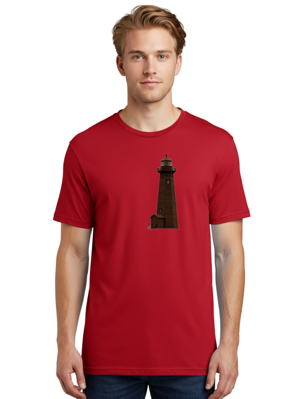 Lighthouse Men'S Graphic Tee, 100% Cotton, Comfortable Casual Summer Wear, Machine Washable, Vintage Camera, Old Camera, Antique Camera, Black Camera, Classic Photography, Photography Equipment, Nostalgic Device, Film Camera, Camera Art Bag727