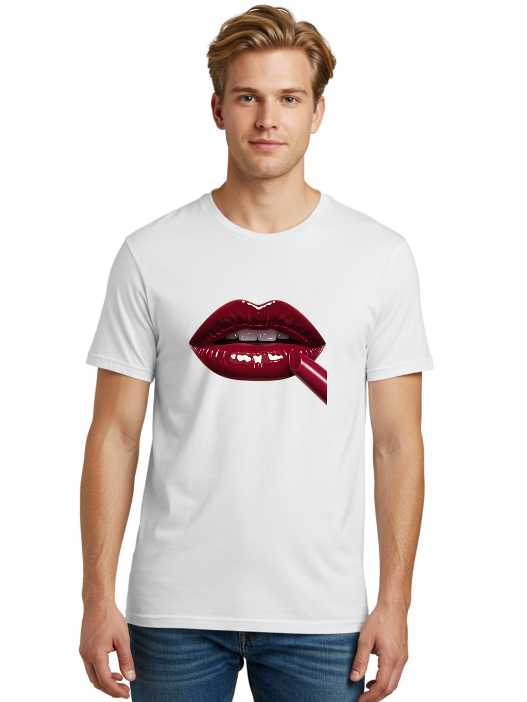 Lipstick Men'S Graphic Tee, 100% Cotton, Comfortable Casual Summer Wear, Machine Washable, Vintage Camera, Old Camera, Antique Camera, Black Camera, Classic Photography, Photography Equipment, Nostalgic Device, Film Camera, Camera Art Bag728
