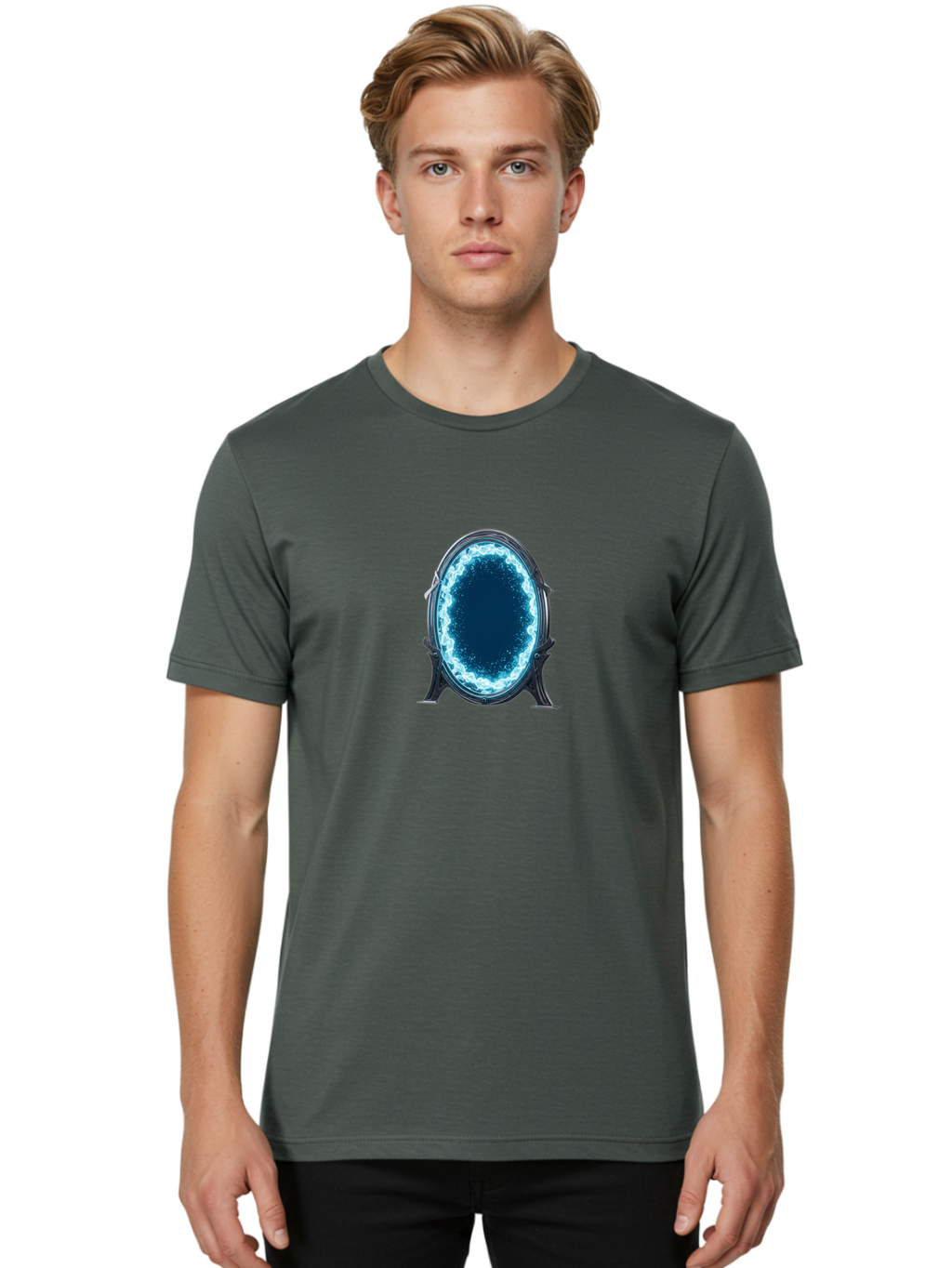 Magic-Mirror Men'S Graphic Tee, 100% Cotton, Comfortable Casual Summer Wear, Machine Washable, Vintage Camera, Old Camera, Antique Camera, Black Camera, Classic Photography, Photography Equipment, Nostalgic Device, Film Camera, Camera Art Bag740