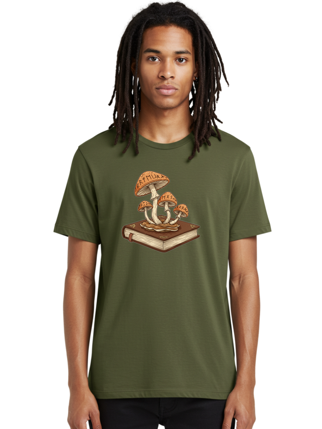 Magic-Mushrooms-On-Book Men'S Graphic Tee, 100% Cotton, Comfortable Casual Summer Wear, Machine Washable, Vintage Camera, Old Camera, Antique Camera, Black Camera, Classic Photography, Photography Equipment, Nostalgic Device, Film Camera, Bag741