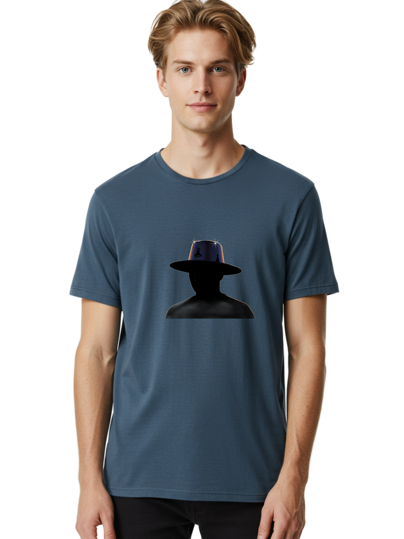 Man-In-Hat Men'S Graphic Tee, 100% Cotton, Comfortable Casual Summer Wear, Machine Washable, Vintage Camera, Old Camera, Antique Camera, Black Camera, Classic Photography, Photography Equipment, Nostalgic Device, Film Camera, Camera Art Bag744