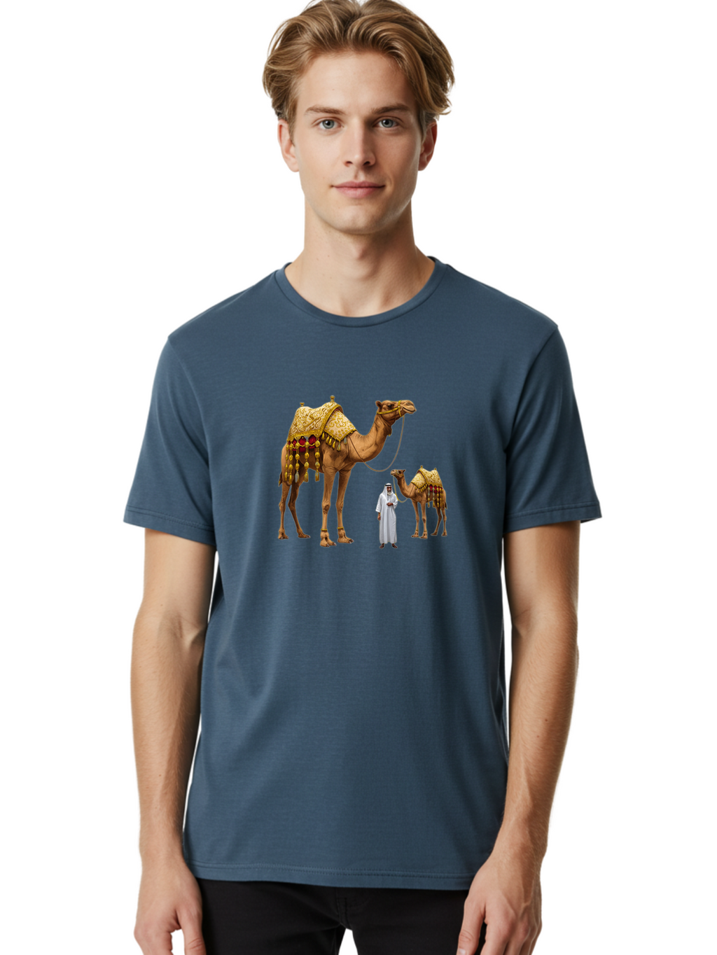 Man-With-Camels Men'S Graphic Tee, 100% Cotton, Comfortable Casual Summer Wear, Machine Washable, Vintage Camera, Old Camera, Antique Camera, Black Camera, Classic Photography, Photography Equipment, Nostalgic Device, Film Camera, Camera Art Bag751