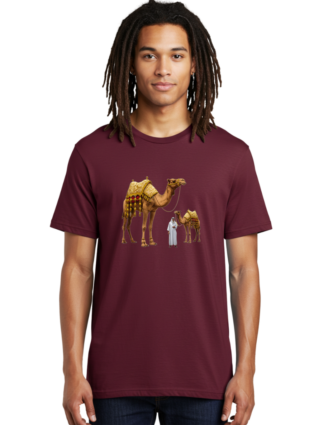 Man-With-Camels Men'S Graphic Tee, 100% Cotton, Comfortable Casual Summer Wear, Machine Washable, Vintage Camera, Old Camera, Antique Camera, Black Camera, Classic Photography, Photography Equipment, Nostalgic Device, Film Camera, Camera Art Bag751