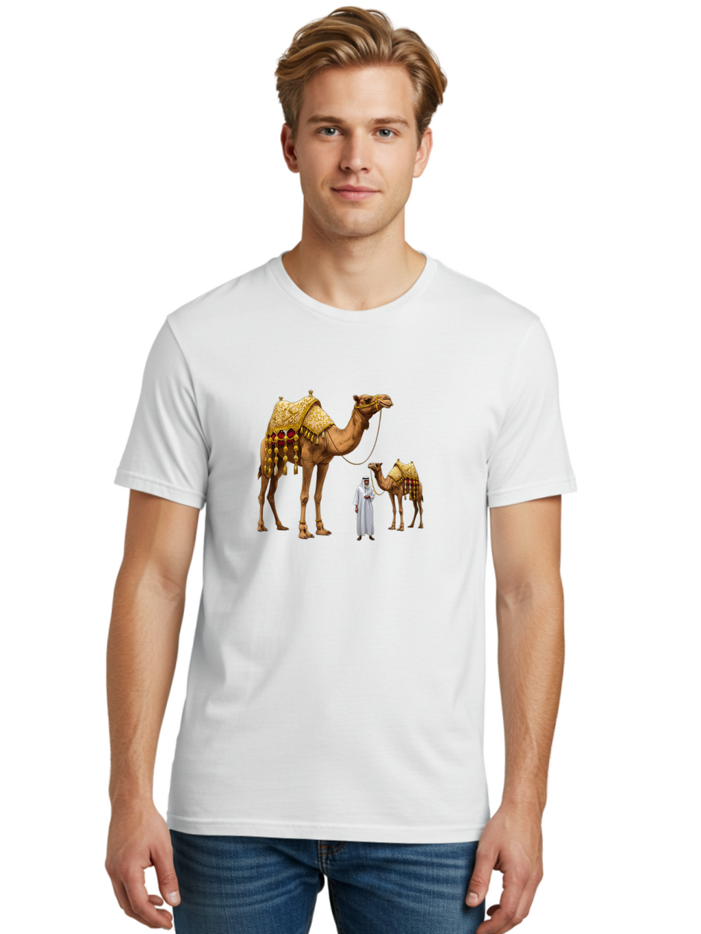 Man-With-Camels Men'S Graphic Tee, 100% Cotton, Comfortable Casual Summer Wear, Machine Washable, Vintage Camera, Old Camera, Antique Camera, Black Camera, Classic Photography, Photography Equipment, Nostalgic Device, Film Camera, Camera Art Bag751