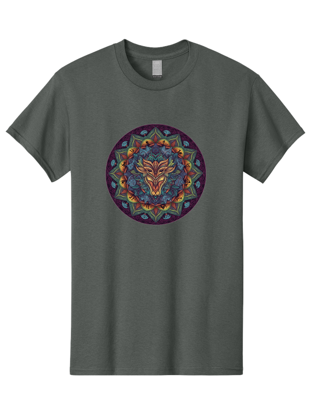 Mandala-Wolf Men'S Graphic Tee, 100% Cotton, Comfortable Casual Summer Wear, Machine Washable, Vintage Camera, Old Camera, Antique Camera, Black Camera, Classic Photography, Photography Equipment, Nostalgic Device, Film Camera, Camera Art Bag755