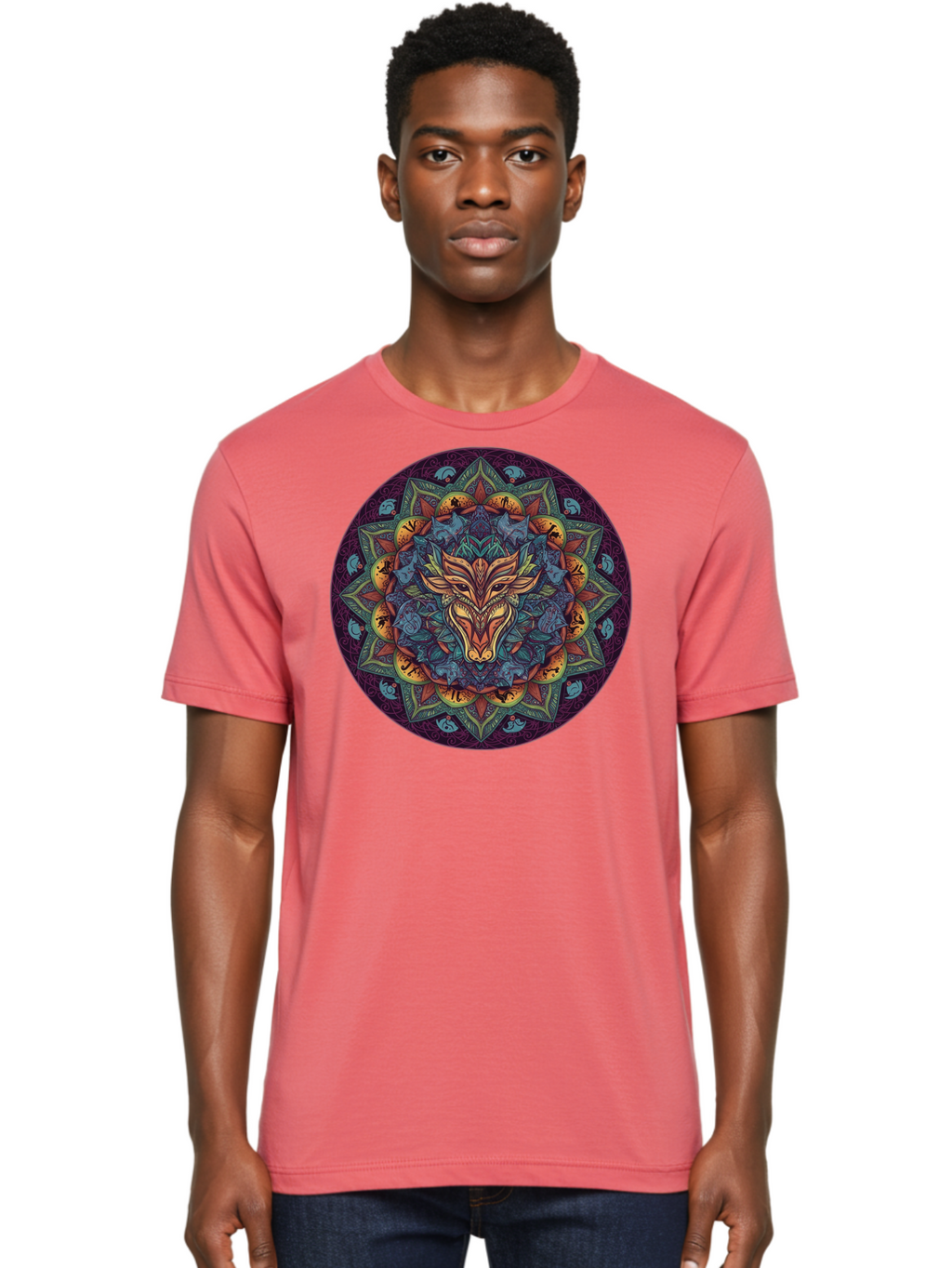 Mandala-Wolf Men'S Graphic Tee, 100% Cotton, Comfortable Casual Summer Wear, Machine Washable, Vintage Camera, Old Camera, Antique Camera, Black Camera, Classic Photography, Photography Equipment, Nostalgic Device, Film Camera, Camera Art Bag755