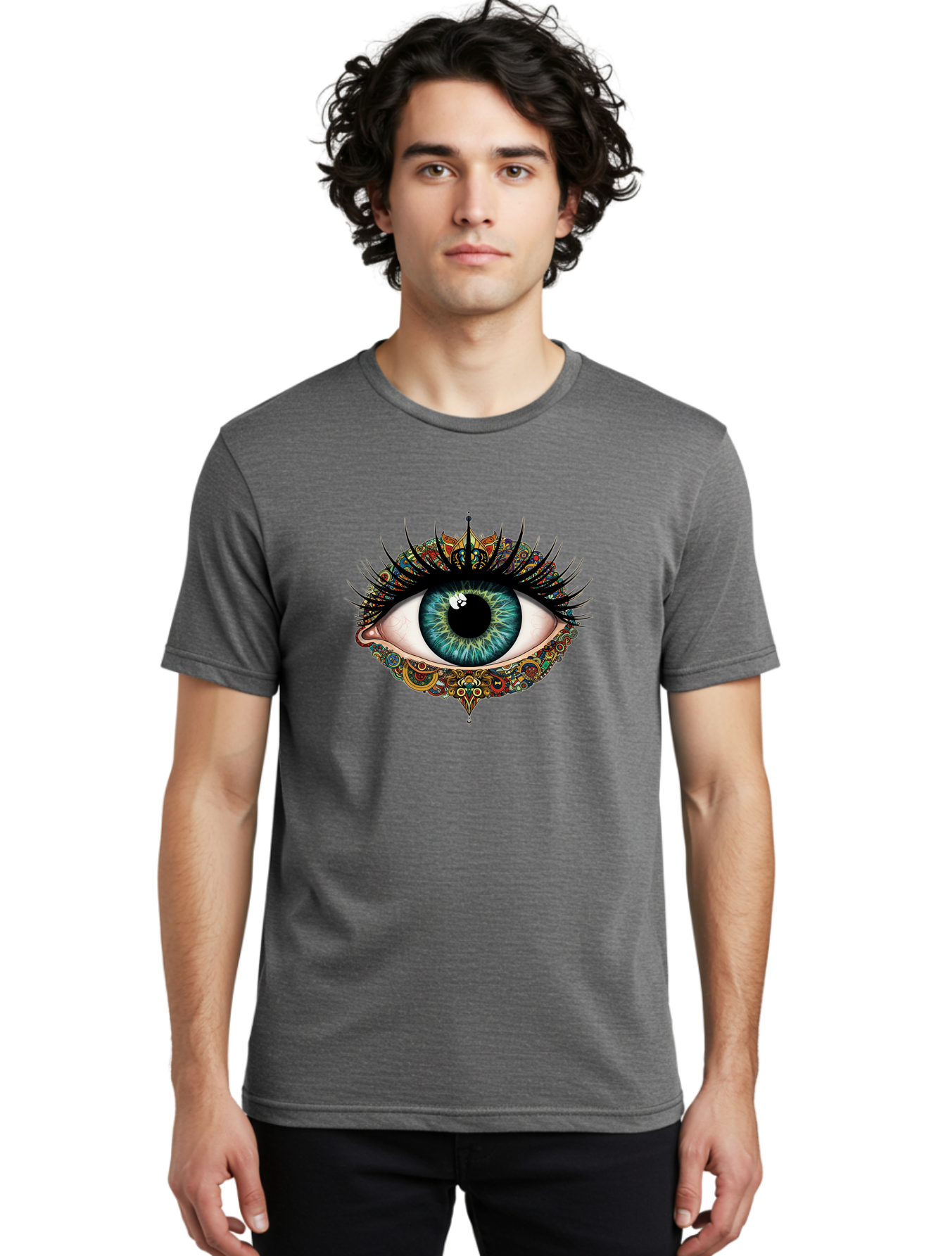 Mandalas-Eye Men'S Graphic Tee, 100% Cotton, Comfortable Casual Summer Wear, Machine Washable, Vintage Camera, Old Camera, Antique Camera, Black Camera, Classic Photography, Photography Equipment, Nostalgic Device, Film Camera, Camera Art Bag757