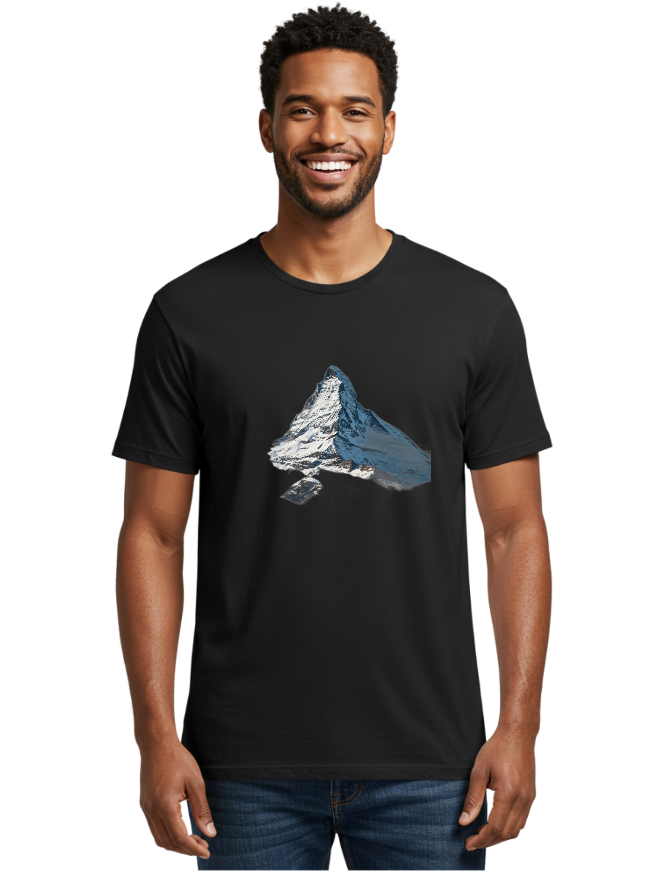 Matterhorn-1 Men'S Graphic Tee, 100% Cotton, Comfortable Casual Summer Wear, Machine Washable, Vintage Camera, Old Camera, Antique Camera, Black Camera, Classic Photography, Photography Equipment, Nostalgic Device, Film Camera, Camera Art Bag762