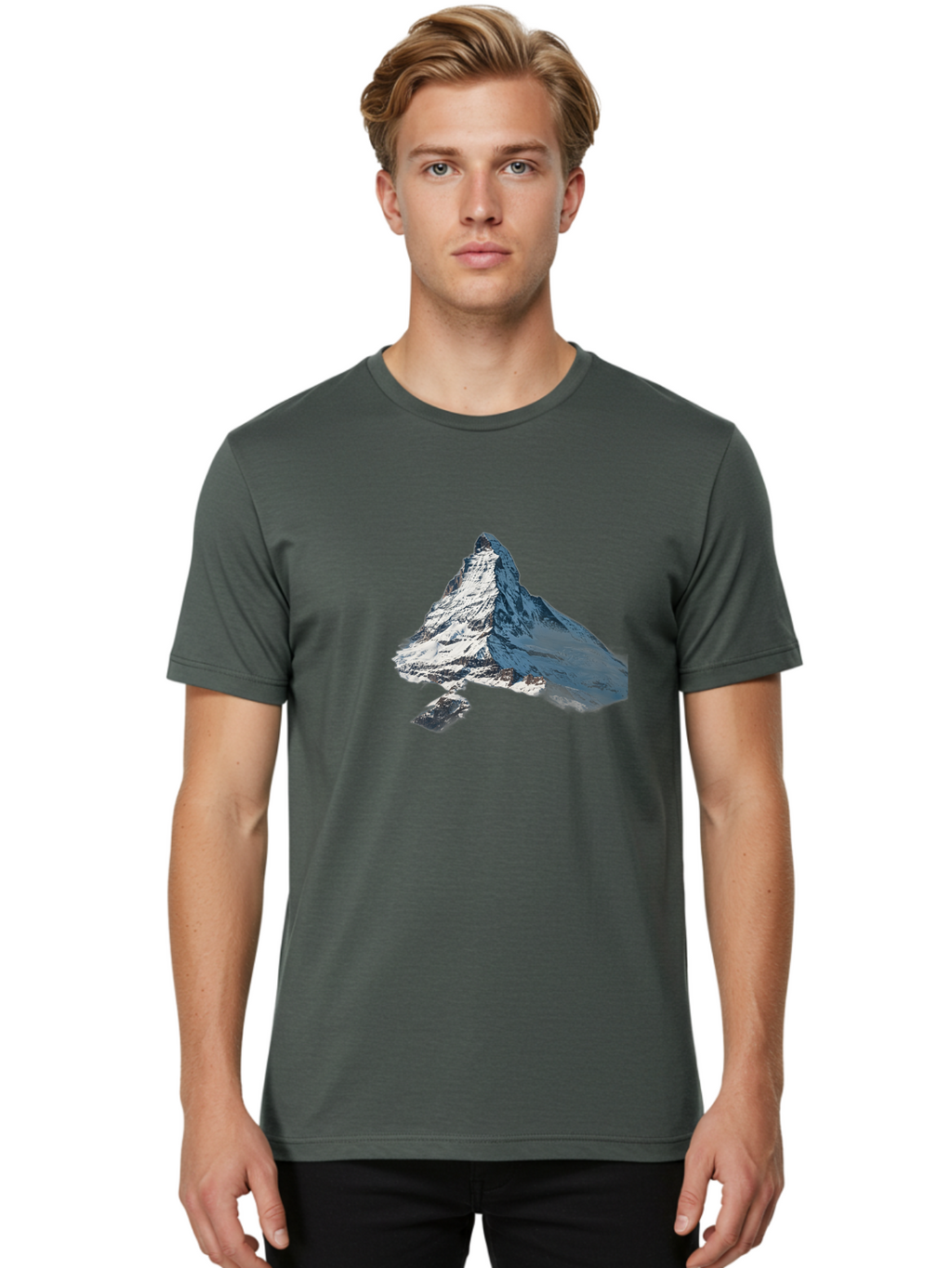 Matterhorn-1 Men'S Graphic Tee, 100% Cotton, Comfortable Casual Summer Wear, Machine Washable, Vintage Camera, Old Camera, Antique Camera, Black Camera, Classic Photography, Photography Equipment, Nostalgic Device, Film Camera, Camera Art Bag762