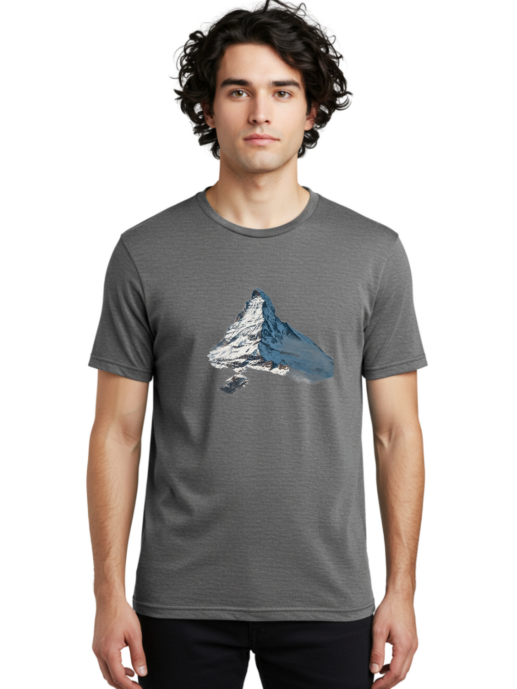 Matterhorn-1 Men'S Graphic Tee, 100% Cotton, Comfortable Casual Summer Wear, Machine Washable, Vintage Camera, Old Camera, Antique Camera, Black Camera, Classic Photography, Photography Equipment, Nostalgic Device, Film Camera, Camera Art Bag762