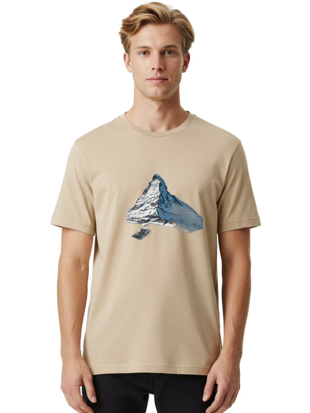 Matterhorn-1 Men'S Graphic Tee, 100% Cotton, Comfortable Casual Summer Wear, Machine Washable, Vintage Camera, Old Camera, Antique Camera, Black Camera, Classic Photography, Photography Equipment, Nostalgic Device, Film Camera, Camera Art Bag762