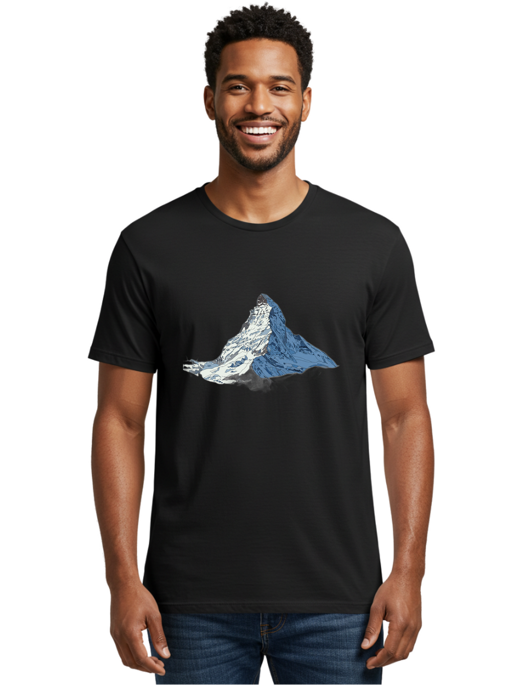 Matterhorn Men'S Graphic Tee, 100% Cotton, Comfortable Casual Summer Wear, Machine Washable, Vintage Camera, Old Camera, Antique Camera, Black Camera, Classic Photography, Photography Equipment, Nostalgic Device, Film Camera, Camera Art Bag763