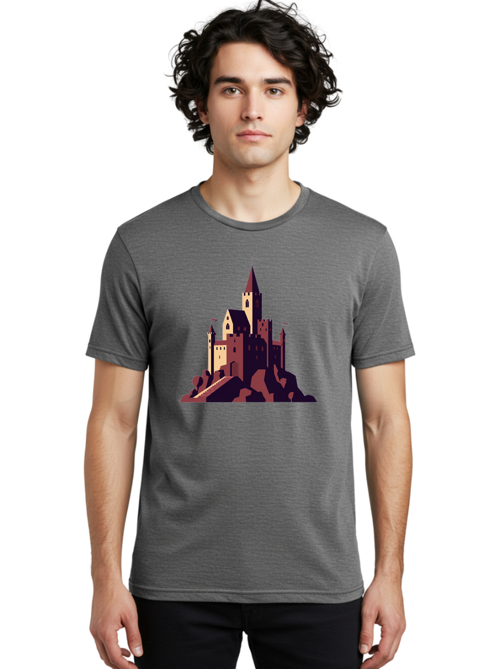 Medieval-Castle Men'S Graphic Tee, 100% Cotton, Comfortable Casual Summer Wear, Machine Washable, Vintage Camera, Old Camera, Antique Camera, Black Camera, Classic Photography, Photography Equipment, Nostalgic Device, Film Camera, Camera Art Bag765
