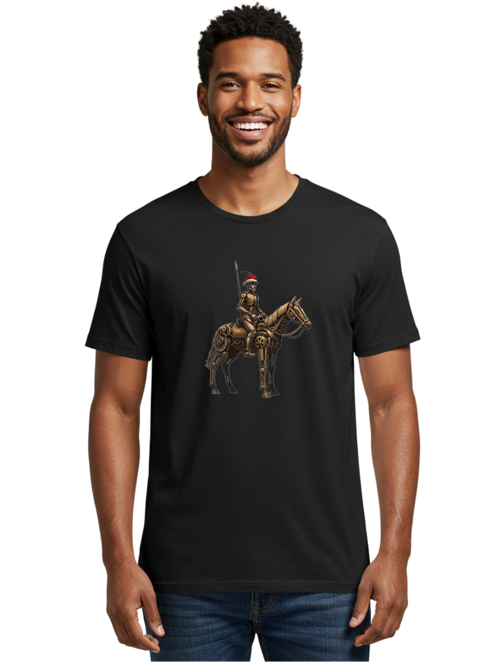 Medieval-Knight-Robot Men'S Graphic Tee, 100% Cotton, Comfortable Casual Summer Wear, Machine Washable, Vintage Camera, Old Camera, Antique Camera, Black Camera, Classic Photography, Photography Equipment, Nostalgic Device, Film Camera, Bag767