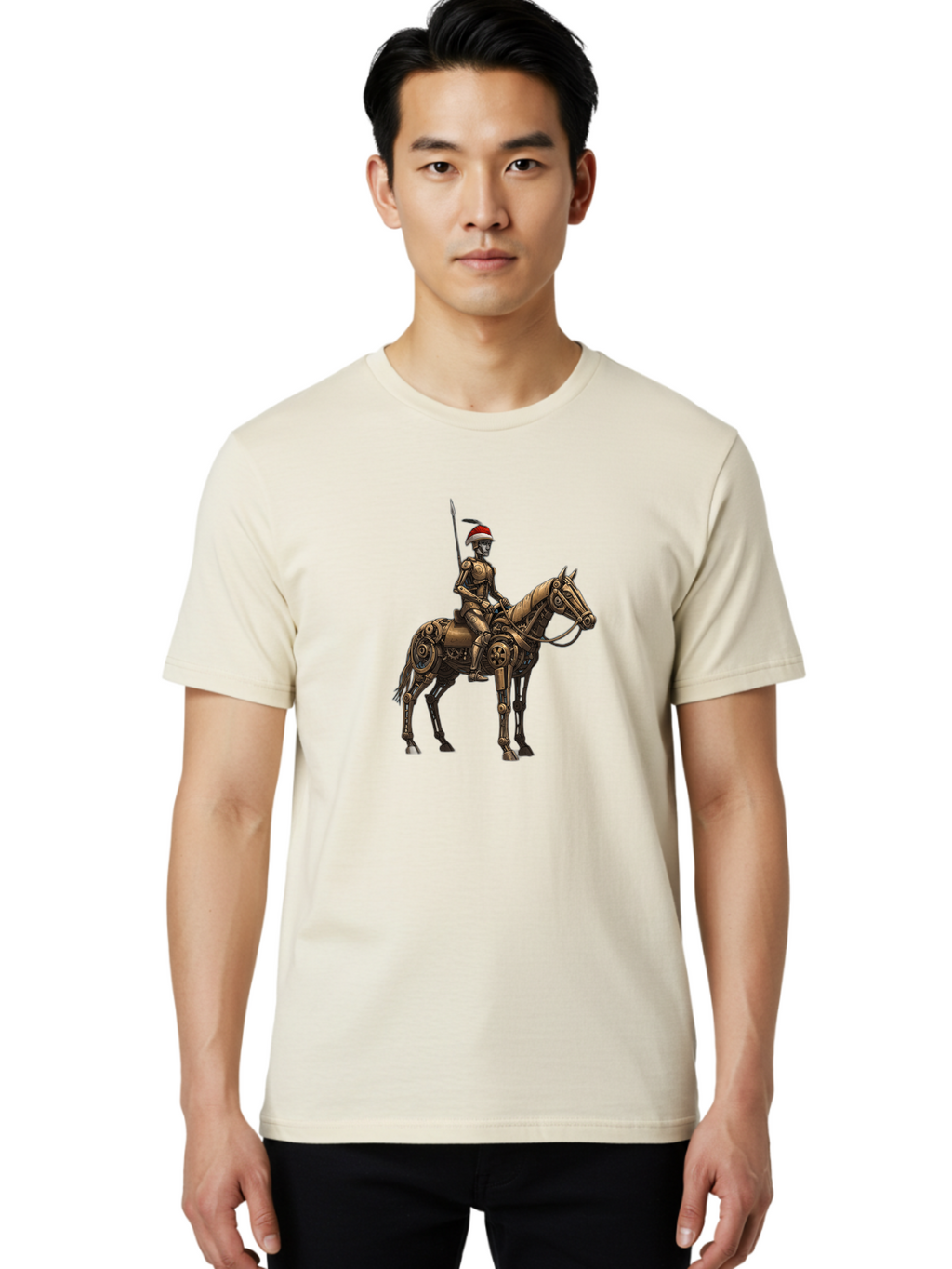 Medieval-Knight-Robot Men'S Graphic Tee, 100% Cotton, Comfortable Casual Summer Wear, Machine Washable, Vintage Camera, Old Camera, Antique Camera, Black Camera, Classic Photography, Photography Equipment, Nostalgic Device, Film Camera, Bag767