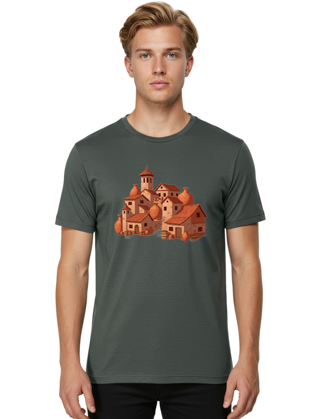 Medieval-Village Men'S Graphic Tee, 100% Cotton, Comfortable Casual Summer Wear, Machine Washable, Vintage Camera, Old Camera, Antique Camera, Black Camera, Classic Photography, Photography Equipment, Nostalgic Device, Film Camera, Camera Art Bag769
