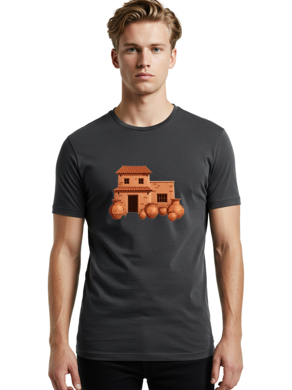 Mediterranean-House Men'S Graphic Tee, 100% Cotton, Comfortable Casual Summer Wear, Machine Washable, Vintage Camera, Old Camera, Antique Camera, Black Camera, Classic Photography, Photography Equipment, Nostalgic Device, Film Camera, Bag770