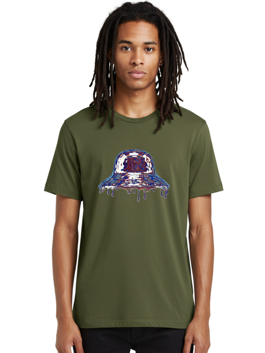 Melting-Bucket-Hat Men'S Graphic Tee, 100% Cotton, Comfortable Casual Summer Wear, Machine Washable, Vintage Camera, Old Camera, Antique Camera, Black Camera, Classic Photography, Photography Equipment, Nostalgic Device, Film Camera, Bag772