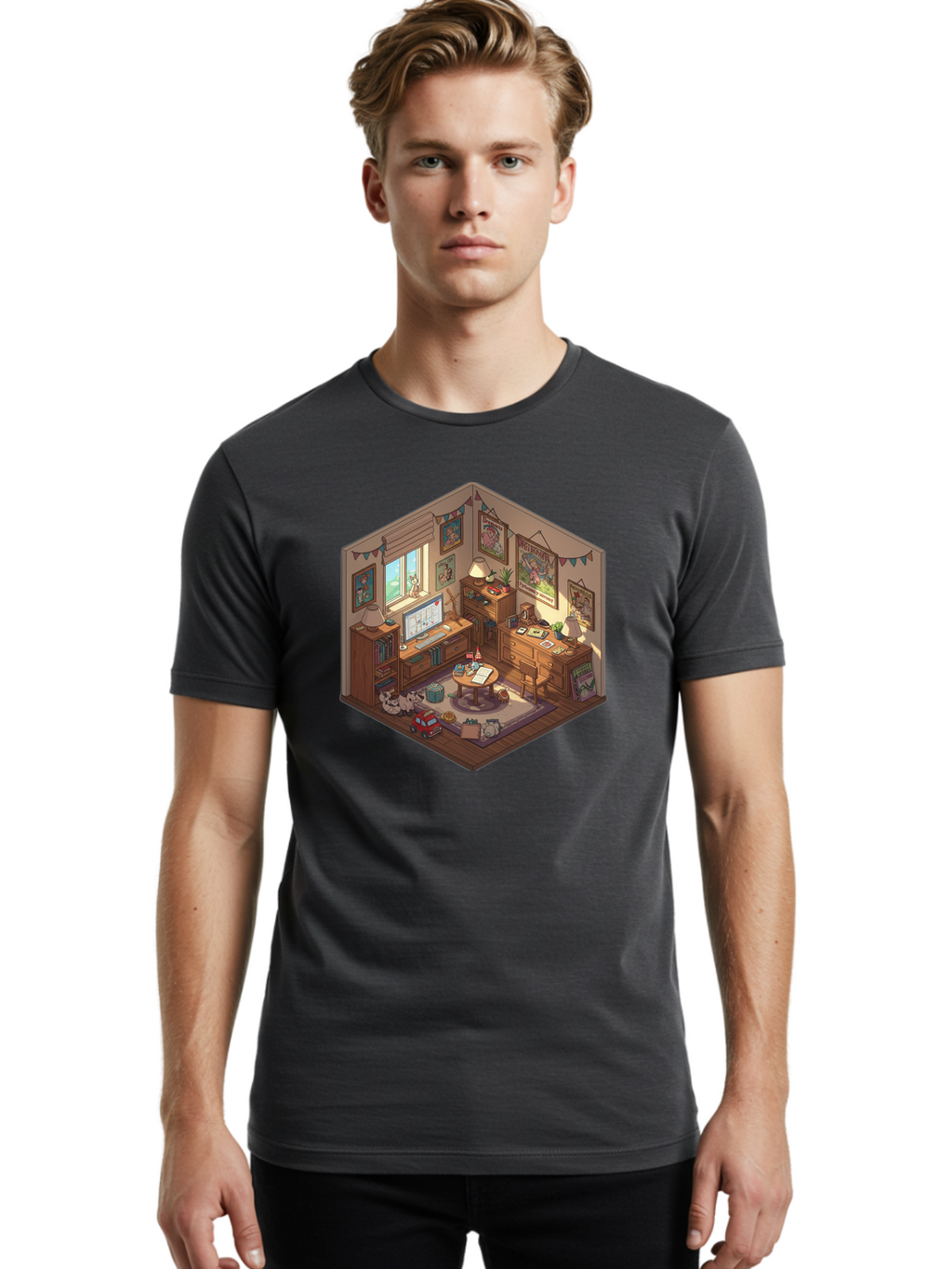 Metal-Gear-Solid-Room Men'S Graphic Tee, 100% Cotton, Comfortable Casual Summer Wear, Machine Washable, Vintage Camera, Old Camera, Antique Camera, Black Camera, Classic Photography, Photography Equipment, Nostalgic Device, Film Camera, Bag775