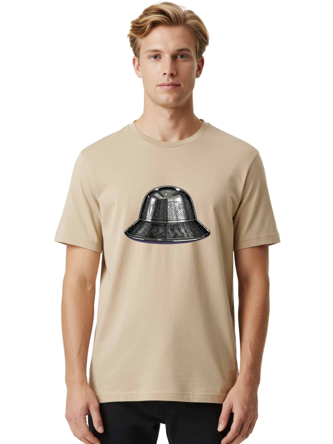 Metallic-Dome-Shaped-Object Men'S Graphic Tee, 100% Cotton, Comfortable Casual Summer Wear, Machine Washable, Vintage Camera, Old Camera, Antique Camera, Black Camera, Classic Photography, Photography Equipment, Nostalgic Device, Film Camera, Bag777