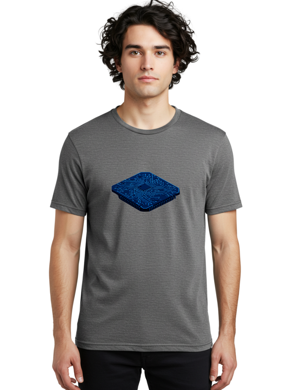 Microchip Men'S Graphic Tee, 100% Cotton, Comfortable Casual Summer Wear, Machine Washable, Vintage Camera, Old Camera, Antique Camera, Black Camera, Classic Photography, Photography Equipment, Nostalgic Device, Film Camera, Camera Art Bag785