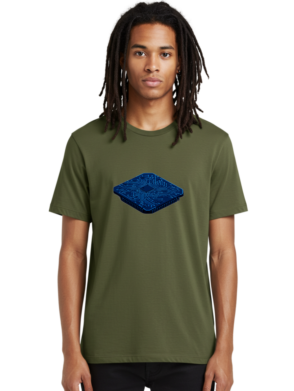 Microchip Men'S Graphic Tee, 100% Cotton, Comfortable Casual Summer Wear, Machine Washable, Vintage Camera, Old Camera, Antique Camera, Black Camera, Classic Photography, Photography Equipment, Nostalgic Device, Film Camera, Camera Art Bag785