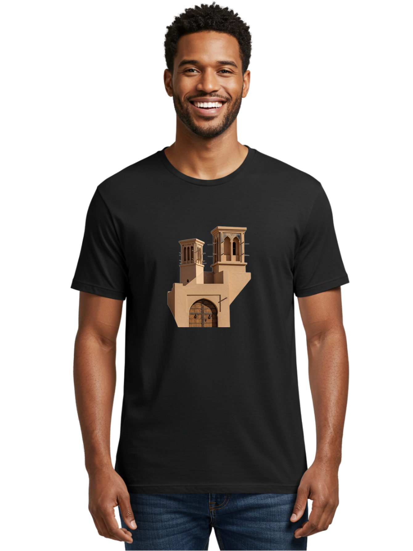 Middle-Eastern-Architecture Men'S Graphic Tee, 100% Cotton, Comfortable Casual Summer Wear, Machine Washable, Vintage Camera, Old Camera, Antique Camera, Black Camera, Classic Photography, Photography Equipment, Nostalgic Device, Film Camera, Bag786